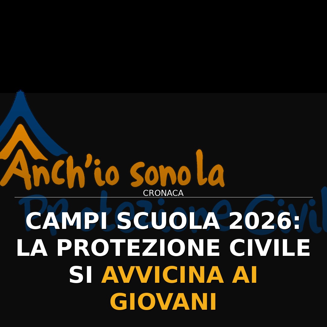 Campi Scuola 2026: La Protezione Civile si avvicina ai giovani