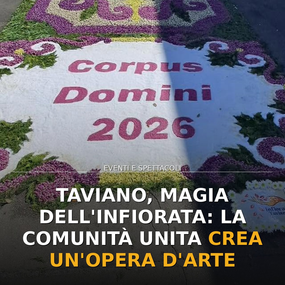 Taviano, magia dell’Infiorata: la comunità unita crea un’opera d’arte
