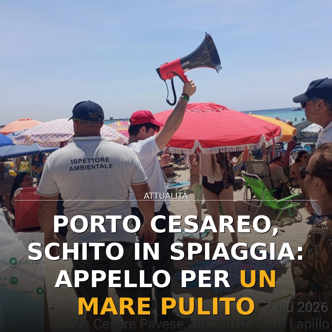 Porto Cesareo, Schito in spiaggia: appello per un mare pulito
