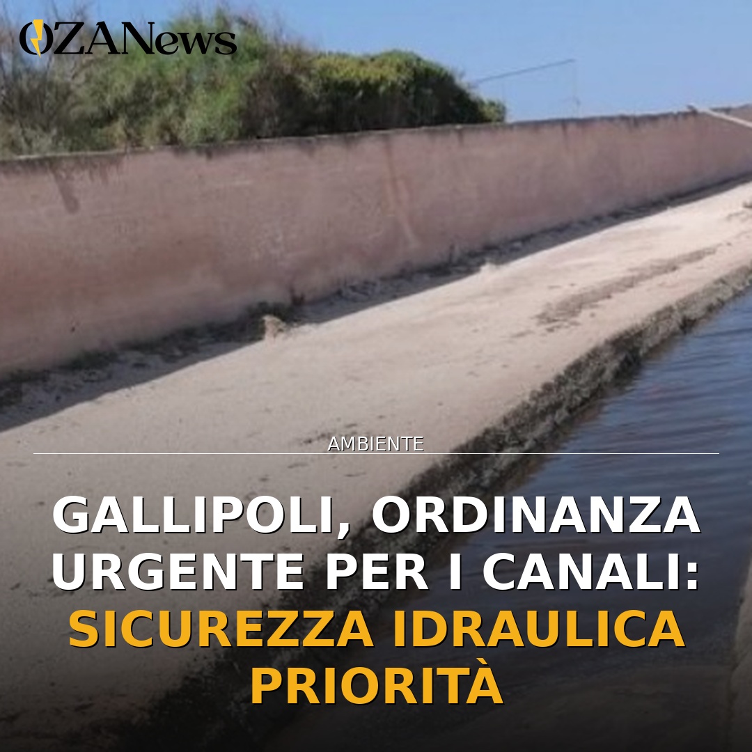 Gallipoli, ordinanza urgente per i canali: sicurezza idraulica priorità