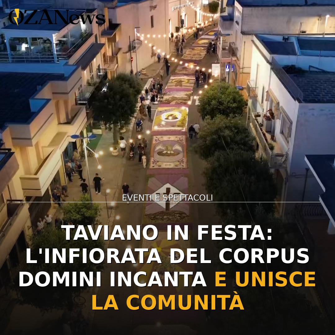 Taviano in festa: l’Infiorata del Corpus Domini incanta e unisce la comunità