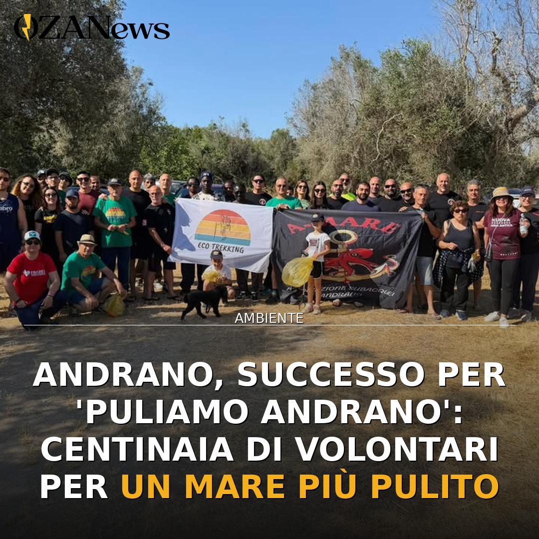 Andrano, successo per ‘Puliamo Andrano’: centinaia di volontari per un mare più pulito