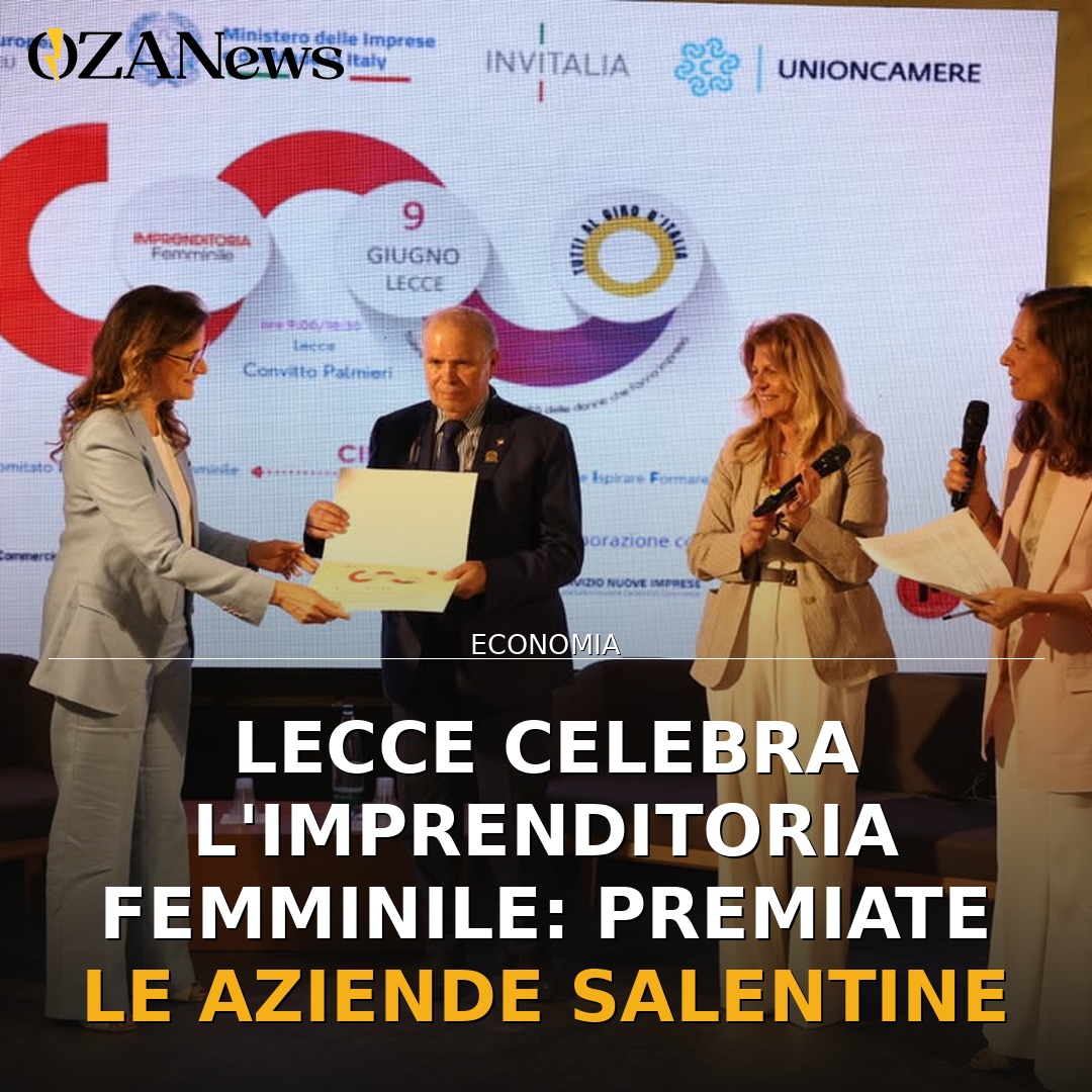 Lecce celebra l’imprenditoria femminile: premiate le aziende salentine