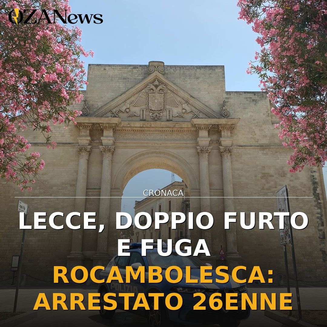 Lecce, doppio furto e fuga rocambolesca: arrestato 26enne