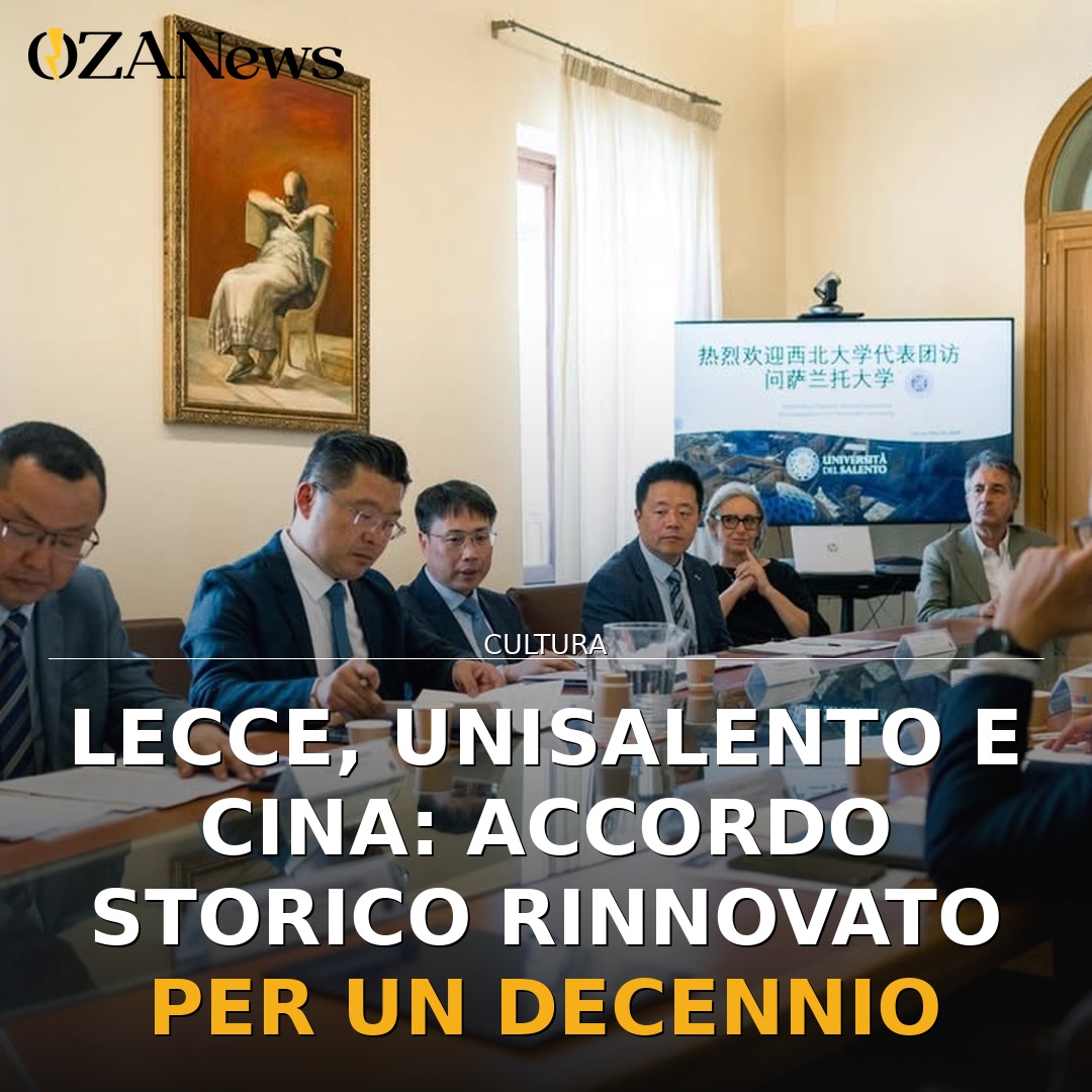 Lecce, UniSalento e Cina: accordo storico rinnovato per un decennio