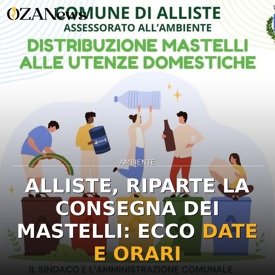 Alliste, riparte la consegna dei mastelli: ecco date e orari