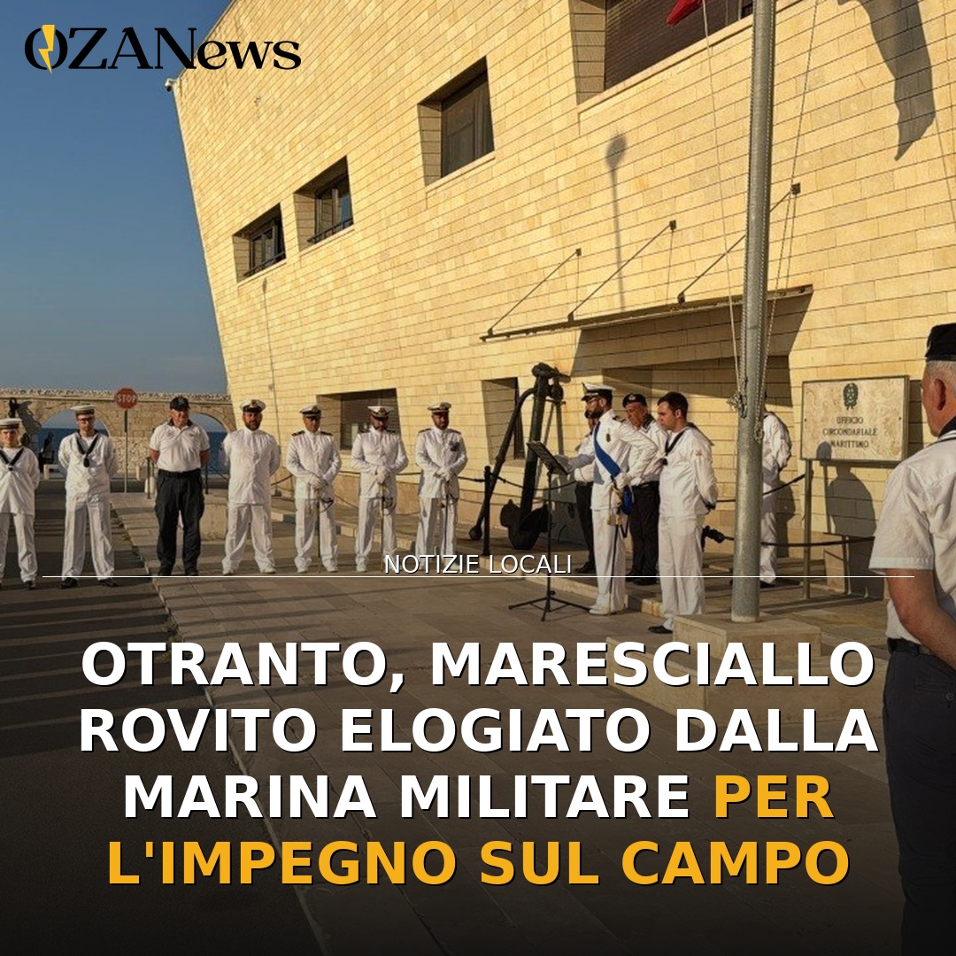 Otranto, Maresciallo Rovito elogiato dalla Marina Militare per l’impegno sul campo