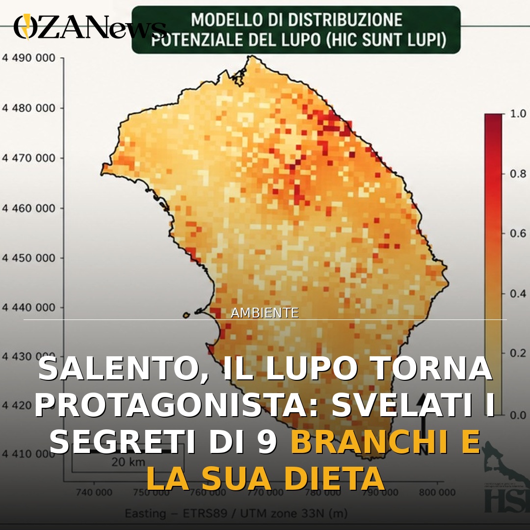 Salento, il lupo torna protagonista: svelati i segreti di 9 branchi e la sua dieta