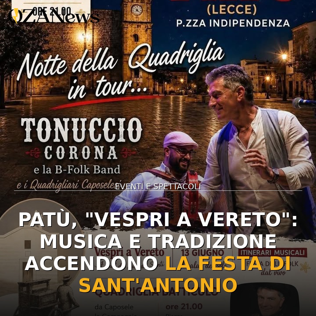 Patù, “Vespri a Vereto”: musica e tradizione accendono la festa di Sant’Antonio