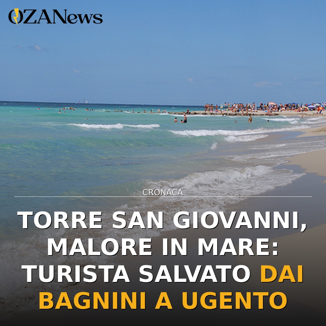 Torre San Giovanni, malore in mare: turista salvato dai bagnini a Ugento