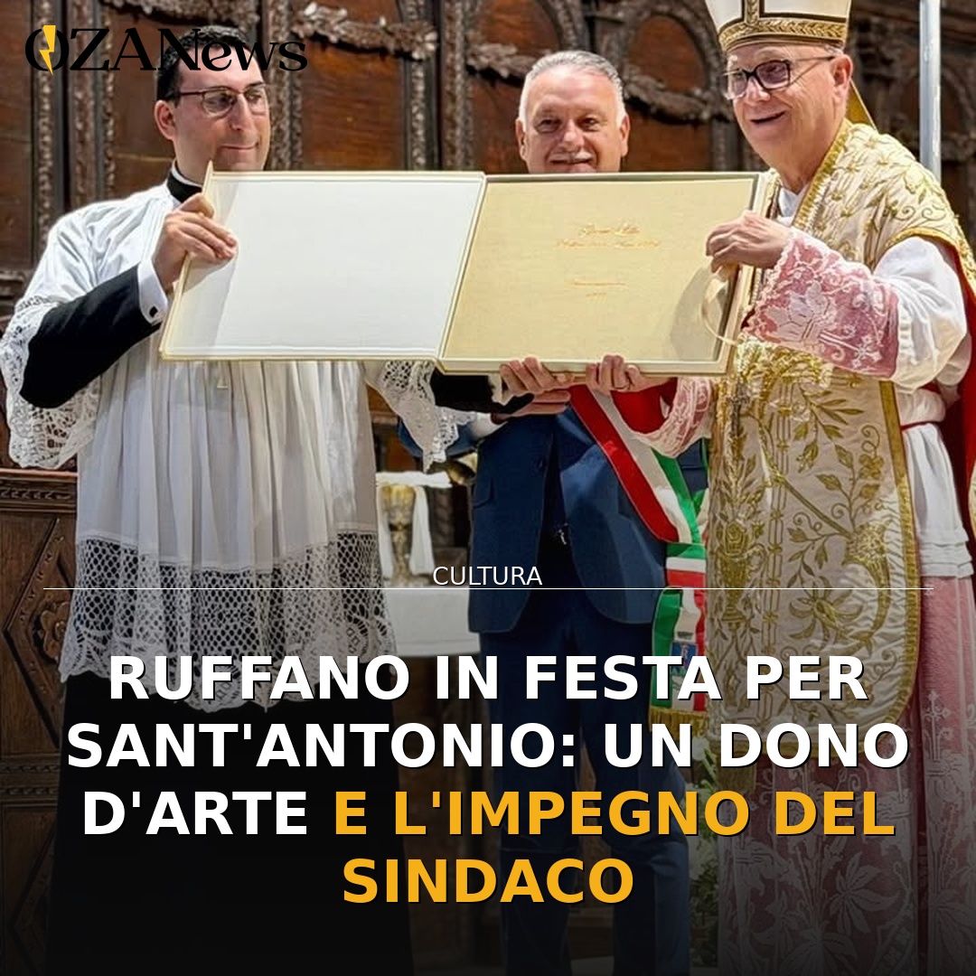 Ruffano in festa per Sant’Antonio: un dono d’arte e l’impegno del sindaco