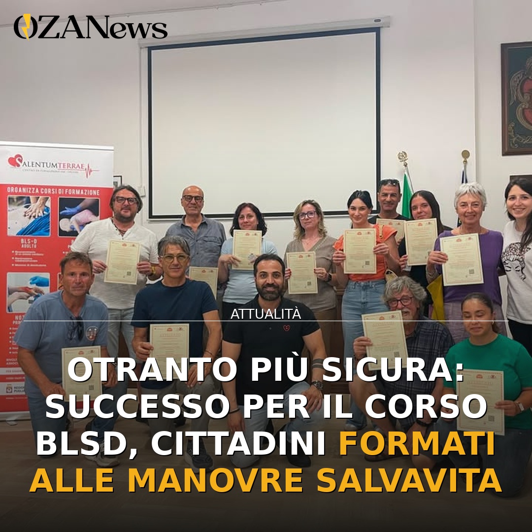 Otranto più sicura: successo per il corso BLSD, cittadini formati alle manovre salvavita