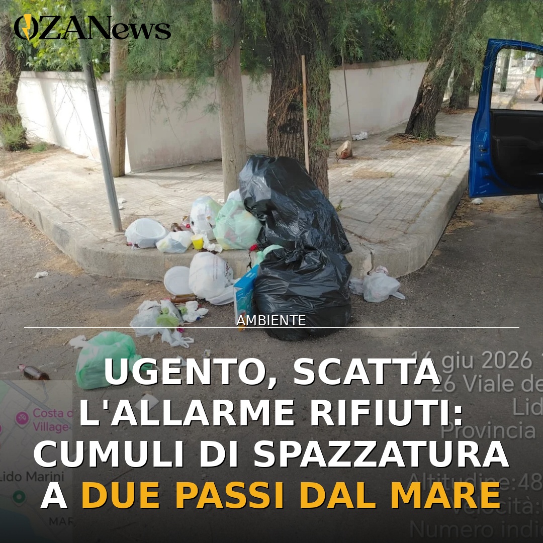 Ugento, scatta l’allarme rifiuti: cumuli di spazzatura a due passi dal mare