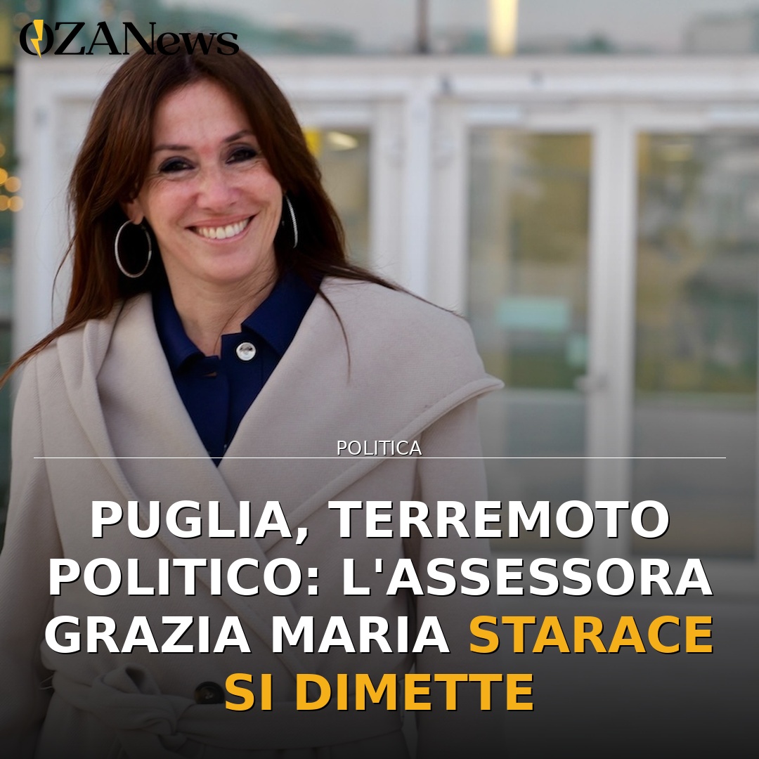 Puglia, terremoto politico: l’assessora Grazia Maria Starace si dimette