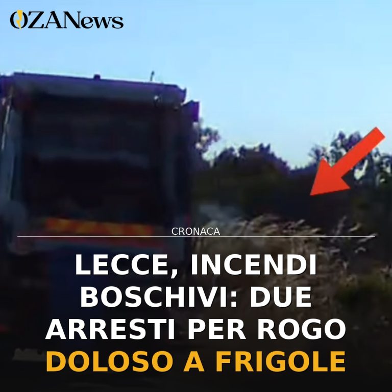 Lecce, incendi boschivi: due arresti per rogo doloso a Frigole