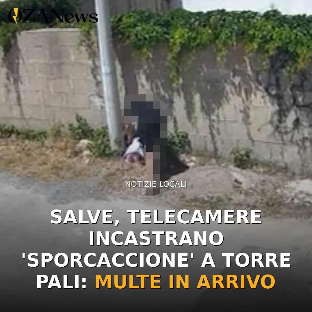 Salve, telecamere incastrano ‘sporcaccione’ a Torre Pali: multe in arrivo