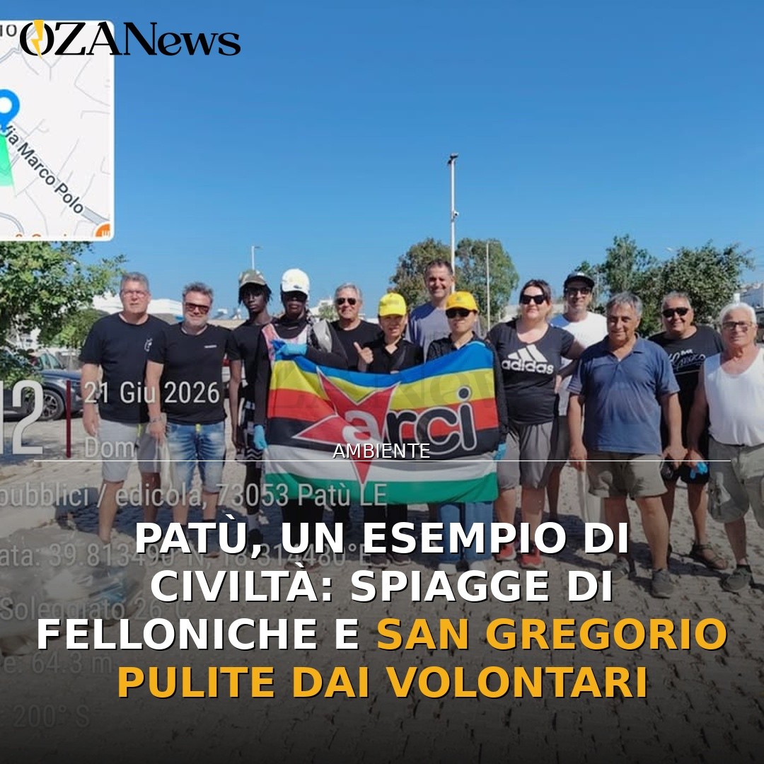 Patù, un esempio di civiltà: spiagge di Felloniche e San Gregorio pulite dai volontari