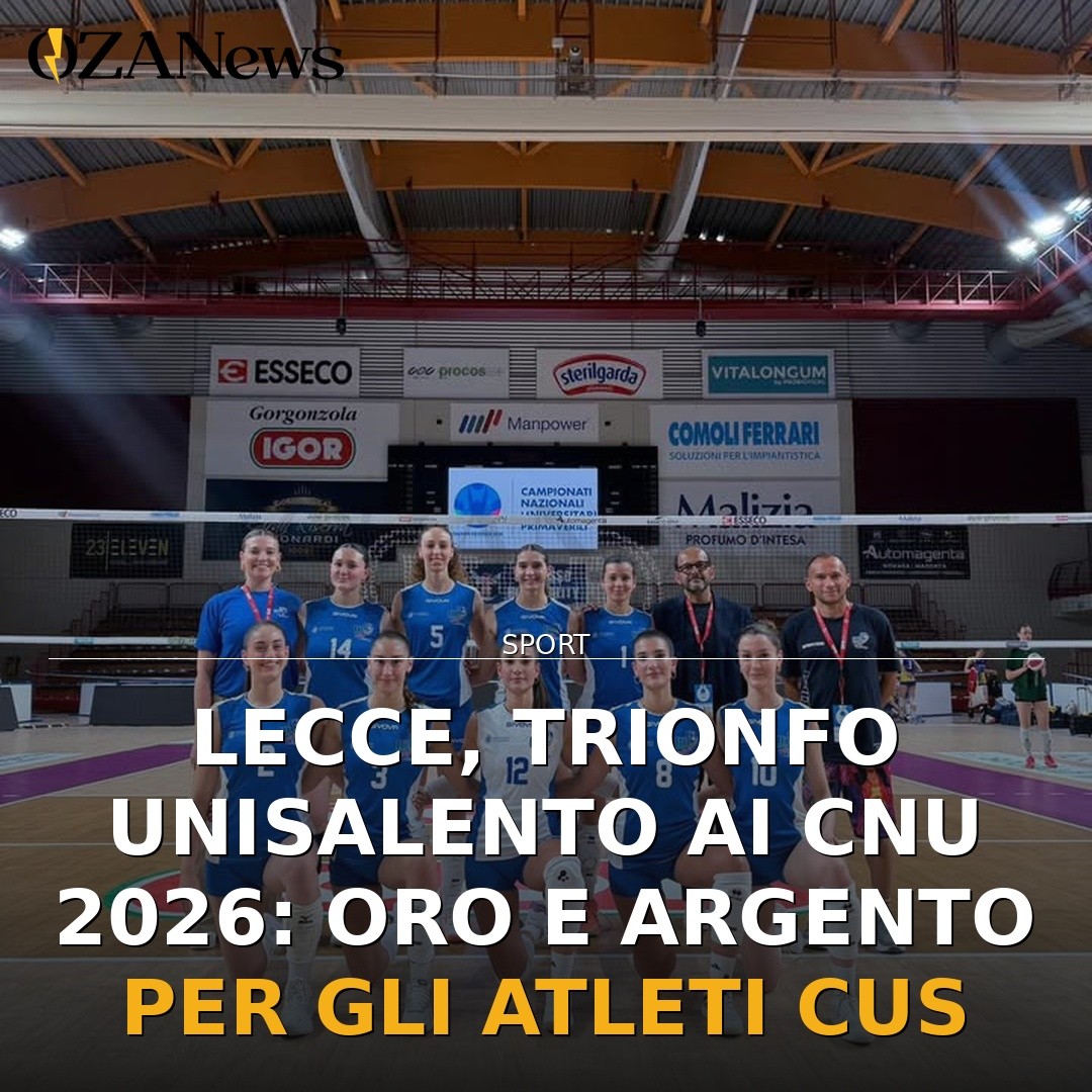 Lecce, trionfo UniSalento ai CNU 2026: oro e argento per gli atleti CUS