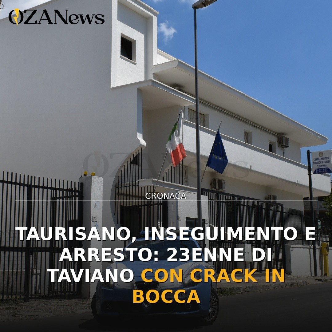 Taurisano, inseguimento e arresto: 23enne di Taviano con crack in bocca