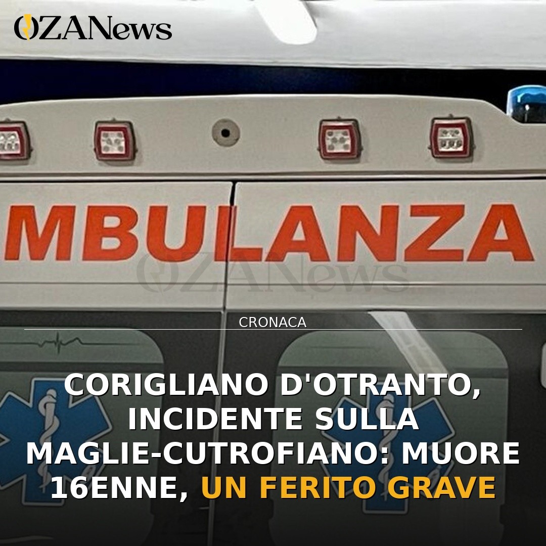 Corigliano d’Otranto, incidente sulla Maglie-Cutrofiano: muore 16enne, un ferito grave