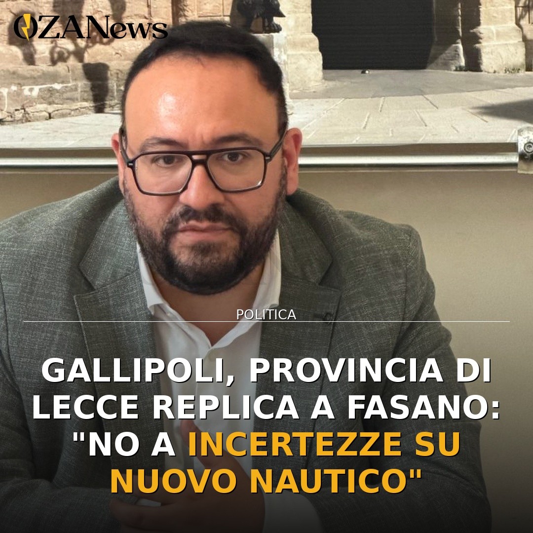 Gallipoli, Provincia di Lecce replica a Fasano: “No a incertezze su nuovo Nautico”