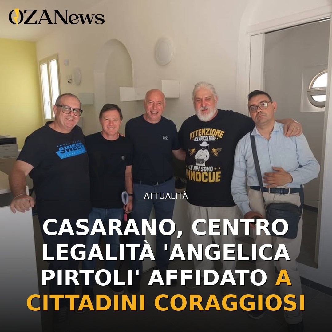 Casarano, Centro Legalità ‘Angelica Pirtoli’ affidato a Cittadini Coraggiosi