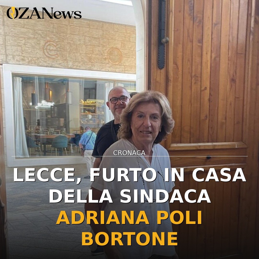 Lecce, furto in casa della sindaca Adriana Poli Bortone
