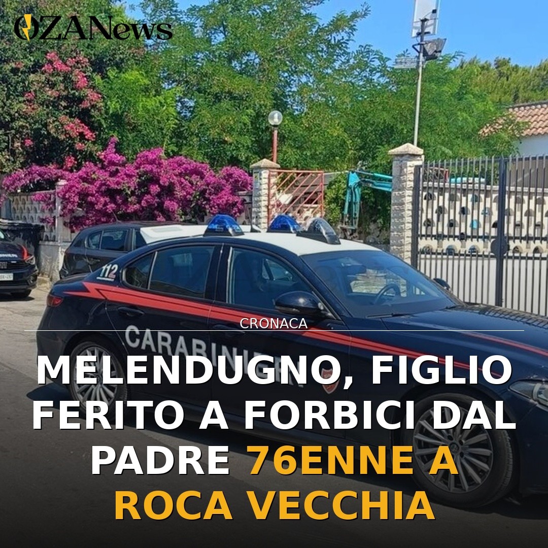 Melendugno, figlio ferito a forbici dal padre 76enne a Roca Vecchia