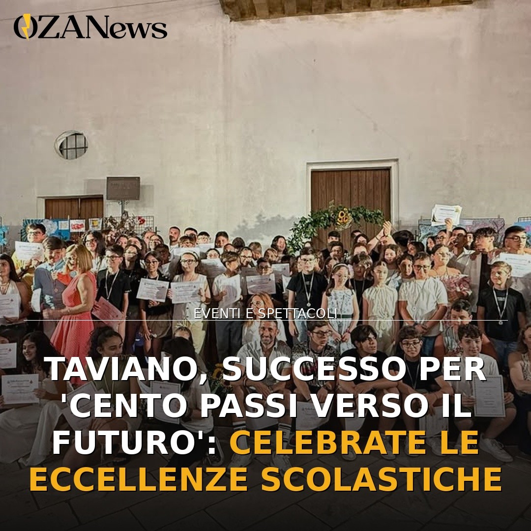 Taviano, successo per ‘Cento Passi verso il Futuro’: celebrate le eccellenze scolastiche