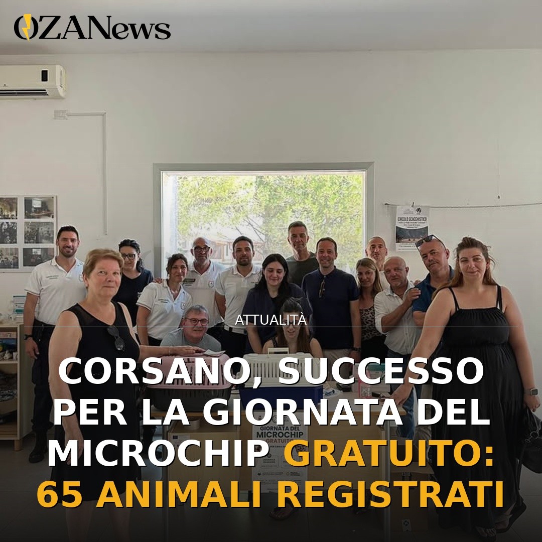 Corsano, successo per la Giornata del Microchip Gratuito: 65 animali registrati