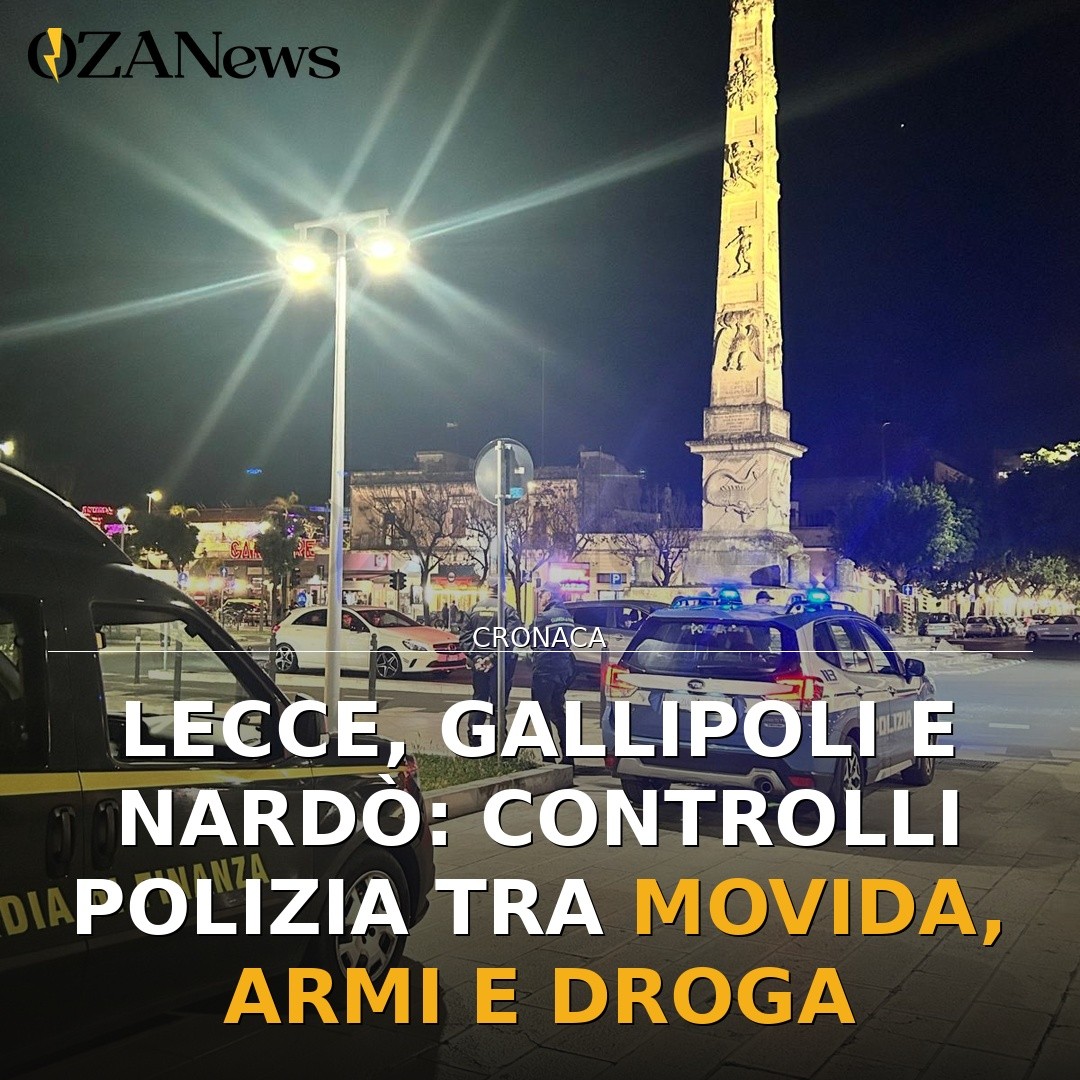 Lecce, Gallipoli e Nardò: controlli Polizia tra movida, armi e droga