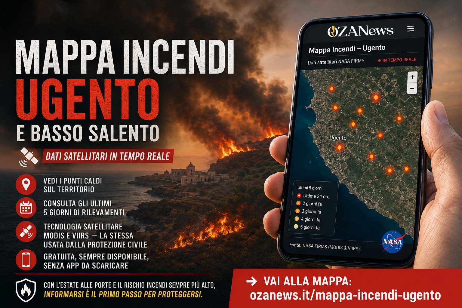 Mappa Incendi Ugento (Live)