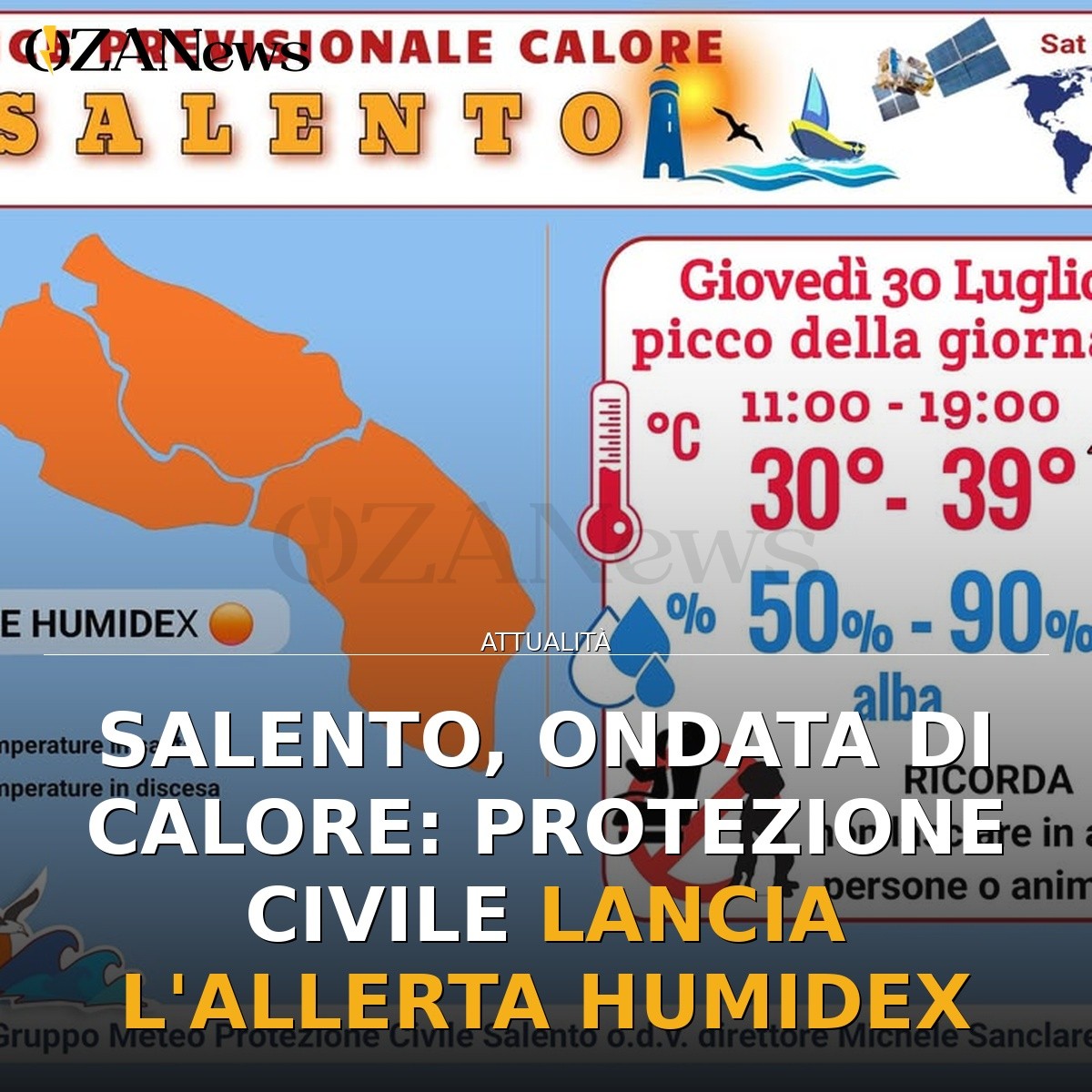 Salento, ondata di calore: Protezione Civile lancia l’allerta Humidex