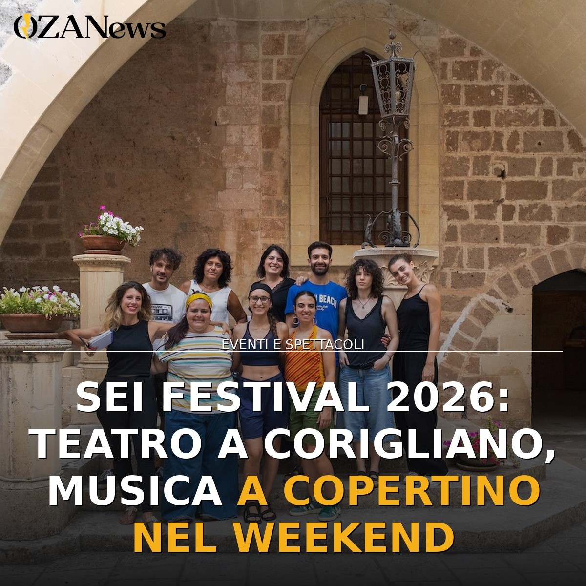 SEI Festival 2026: teatro a Corigliano, musica a Copertino nel weekend
