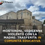 Monteroni, sedicenne violento con la madre: trasferita in comunità educativa