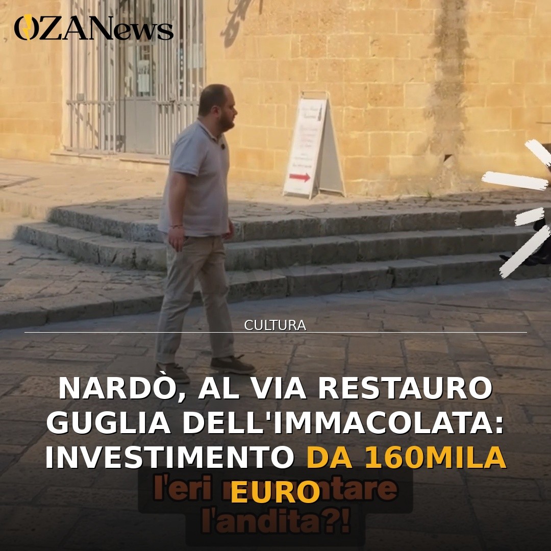 Nardò, al via restauro Guglia dell’Immacolata: investimento da 160mila euro