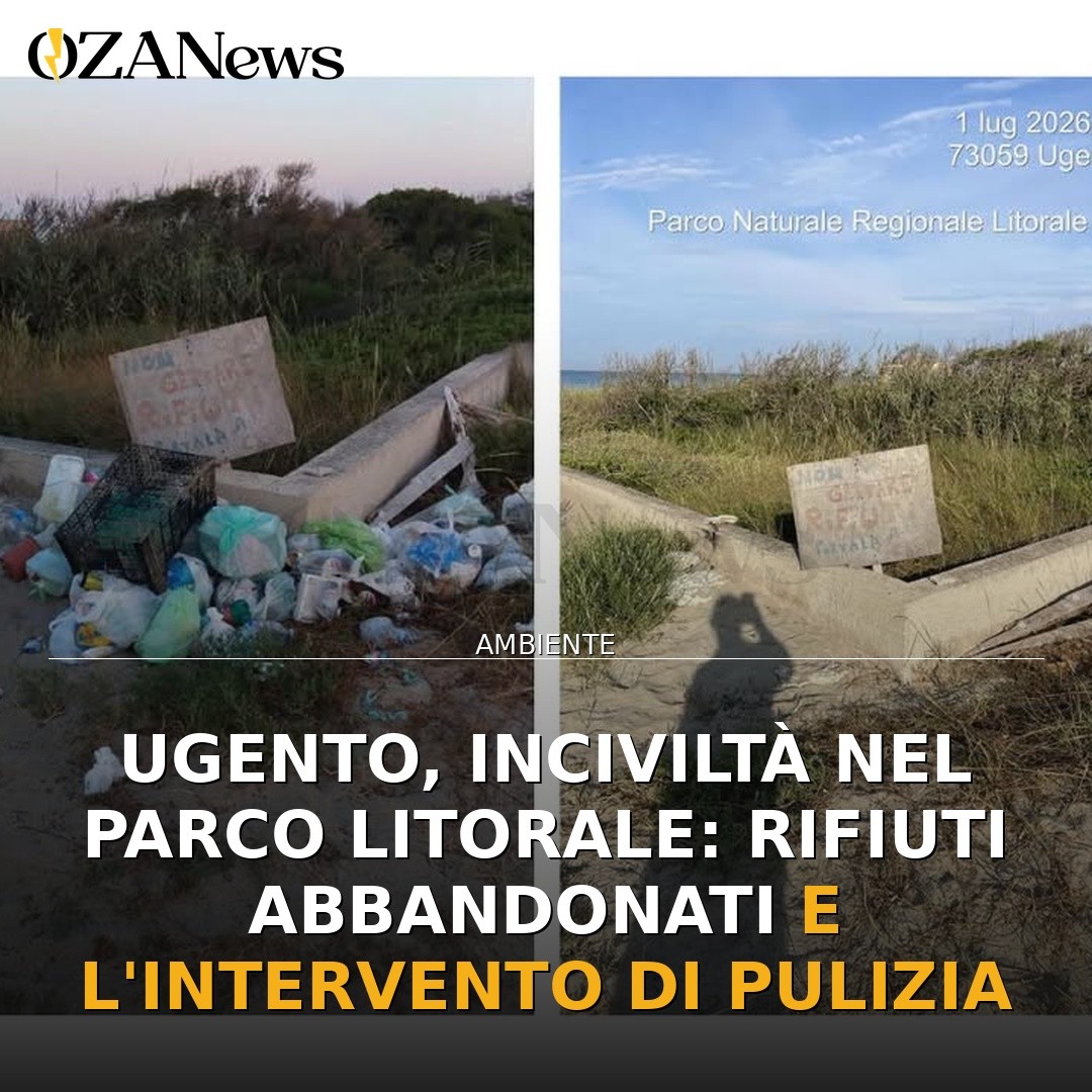 Ugento, inciviltà nel Parco Litorale: rifiuti abbandonati e l’intervento di pulizia