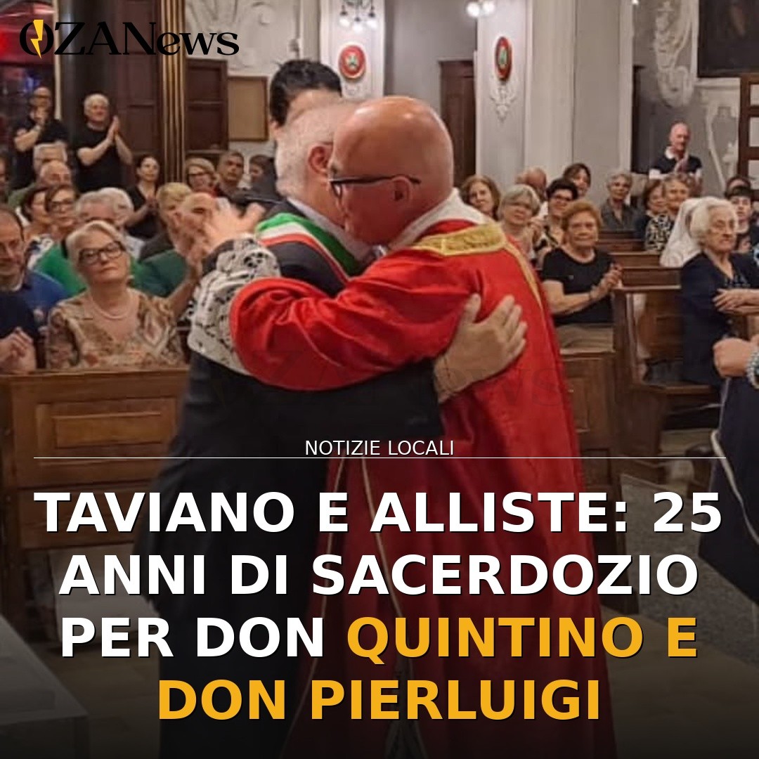 Taviano e Alliste: 25 anni di sacerdozio per Don Quintino e Don Pierluigi