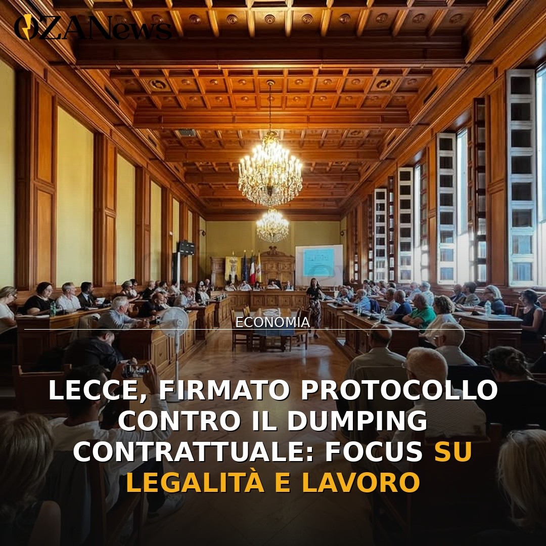 Lecce, firmato protocollo contro il dumping contrattuale: focus su legalità e lavoro