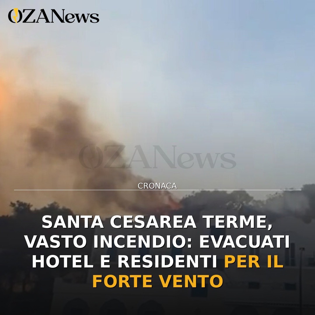 Santa Cesarea Terme, vasto incendio: evacuati hotel e residenti per il forte vento