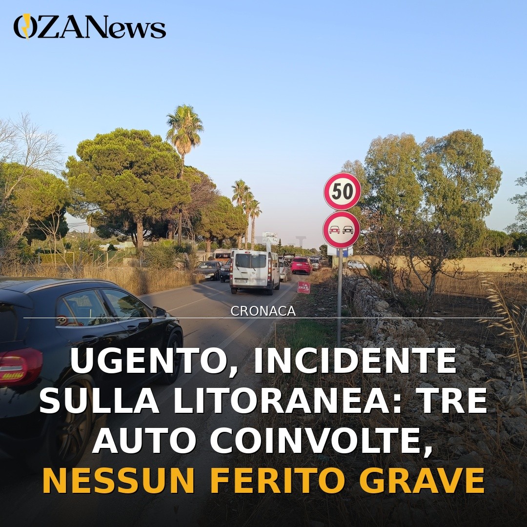 Ugento, incidente sulla litoranea: tre auto coinvolte, nessun ferito grave