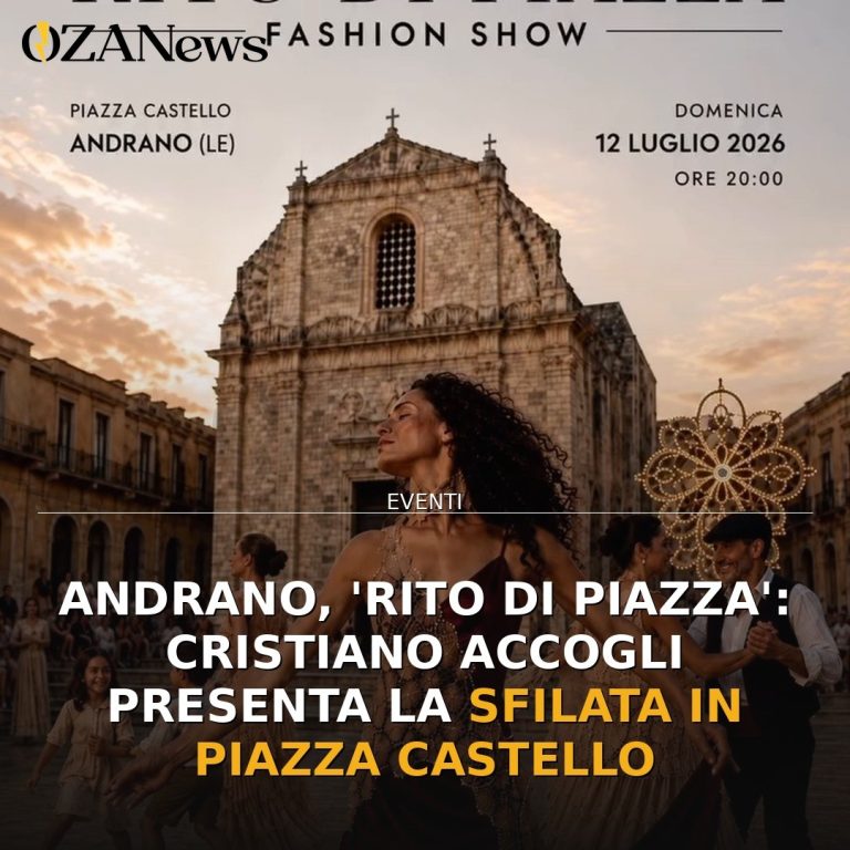 Andrano, 'Rito di Piazza': Cristiano Accogli presenta la sfilata in Piazza Castello