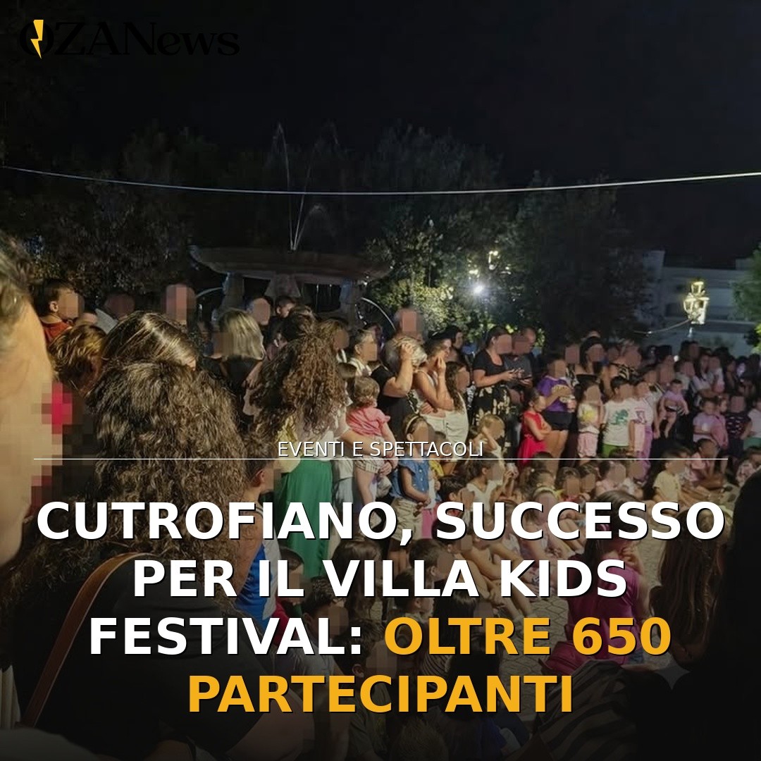 Cutrofiano, successo per il Villa Kids Festival: oltre 650 partecipanti