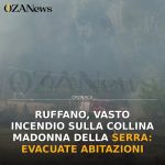Foto di copertina: Ruffano, vasto incendio sulla collina Madonna della Serra: evacuate abitazioni - Ruffano