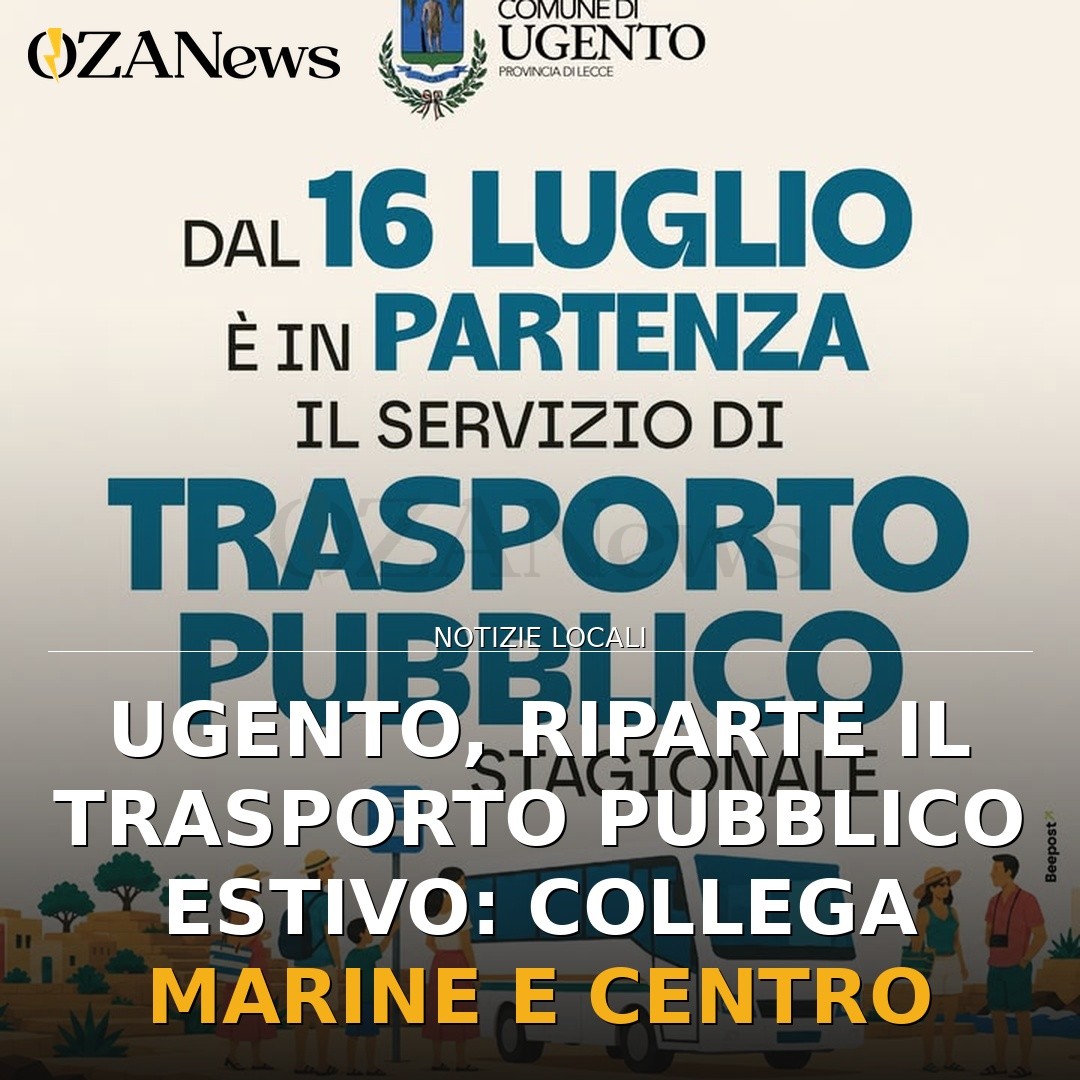 Ugento, riparte il trasporto pubblico estivo: collega marine e centro