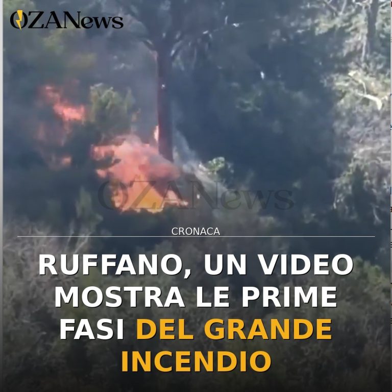 Ruffano, un video mostra le prime fasi del grande incendio