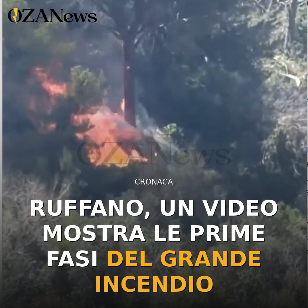 Ruffano, un video mostra le prime fasi del grande incendio