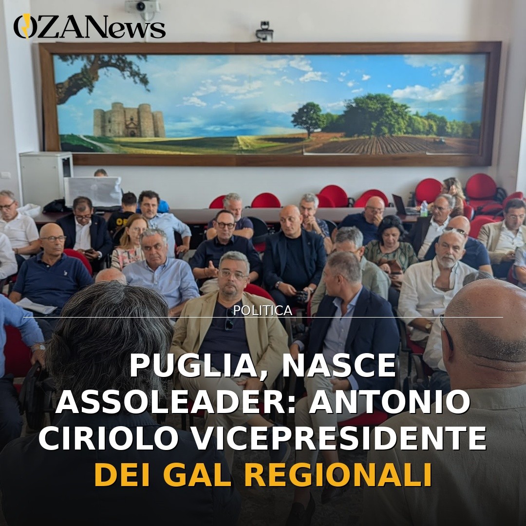 Puglia, nasce ASSOLEADER: Antonio Ciriolo vicepresidente dei GAL regionali