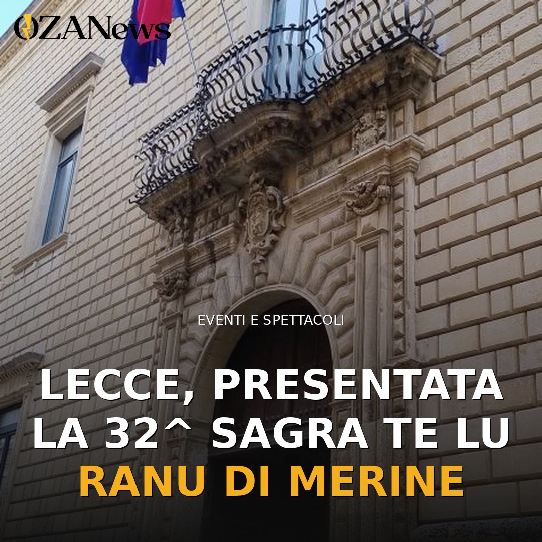 Lecce, Presentata la 32^ Sagra te lu Ranu di Merine