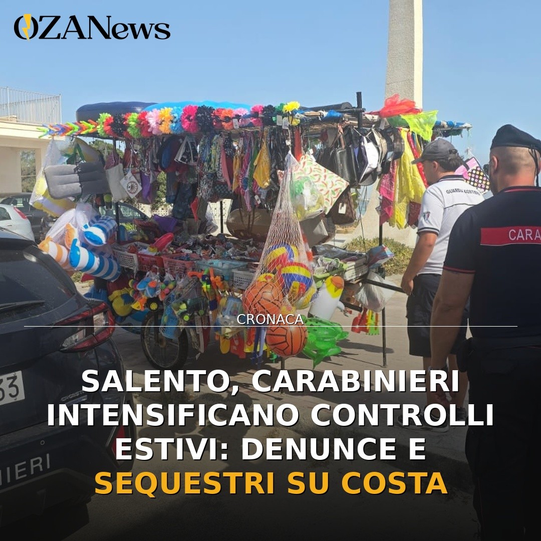 Salento, Carabinieri intensificano controlli estivi: denunce e sequestri su costa